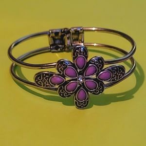 Purple Floral Bangle